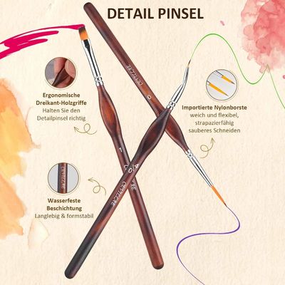 Top Modelbouw Fijn Detail Verfkwast Kwast Set Acryl- en Olieverf