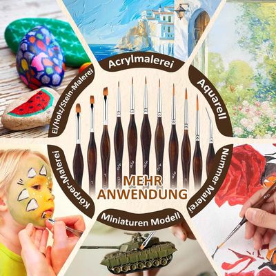 Wat zijn de beste Detail Hobby Model Maken Pinsel Set voor Miniatuur schilderen