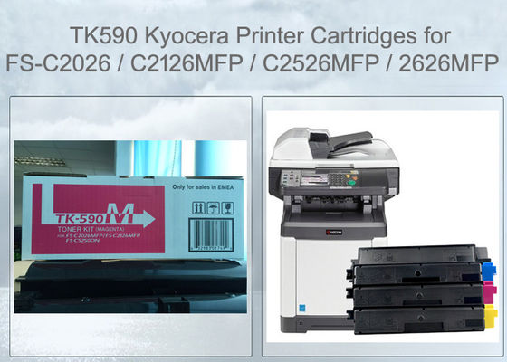 Kyocera TK590M Toner Cartridge Magenta Voor FS-C2526 C2626 M6026 M6526 Origineel