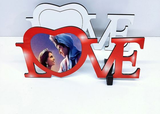 Verf MDF Sublimatie Blank Liefde Hart Foto Picture Frame Voor het drukken